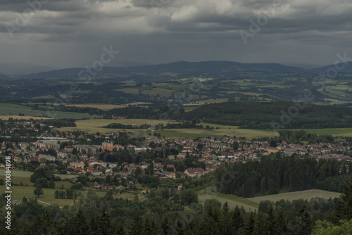 View from Tabor hill in summer cloudy day