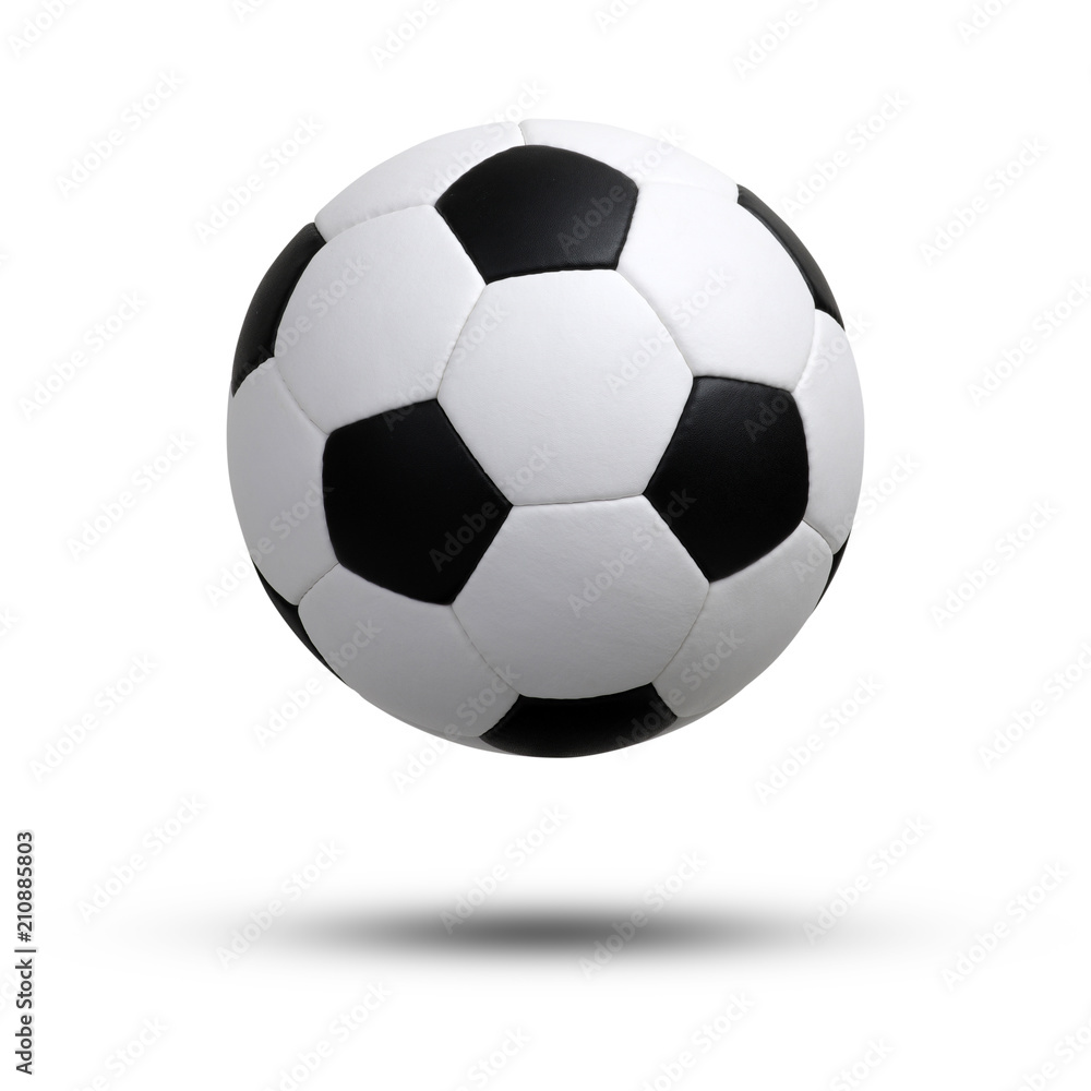 soccer ball on white soccer ball on white