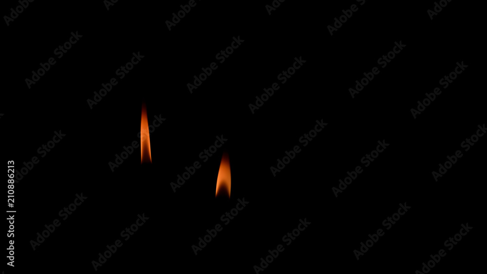 Fire flames isolated on black background Fire flames isolated on black background