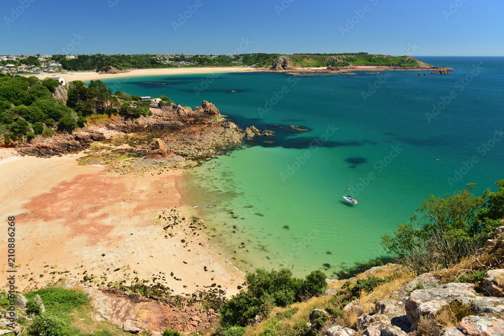 Beauport, Jersey, U.K.
Idyllic summer coastline. Beauport, Jersey, U.K.
Idyllic summer coastline.