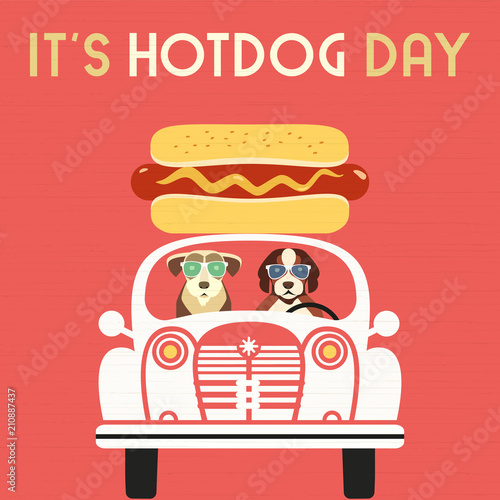 Hot dog day icon