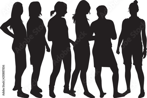 Silhouette of a woman.