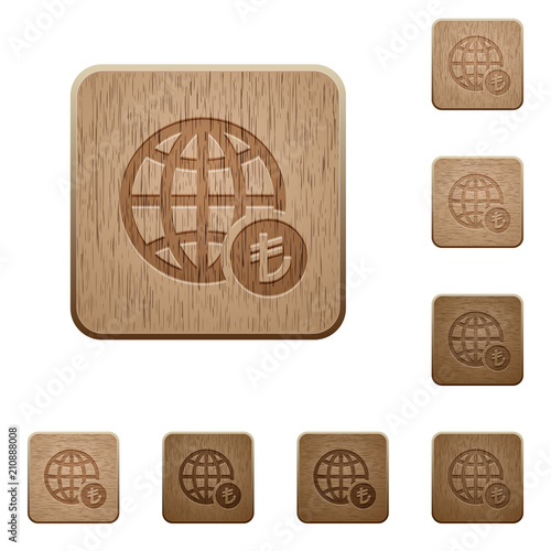 Online Lira payment wooden buttons