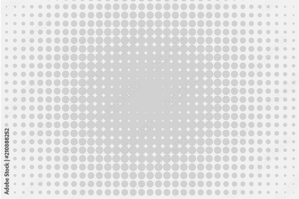 Fototapeta premium Grey-white halftone modern light art. Gradient blurred pattern with raster effect.