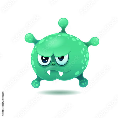 The cartoon image of a virus or a bacterium or microorganism. You can use it to advertise an antiviral or other medical prescriptions
