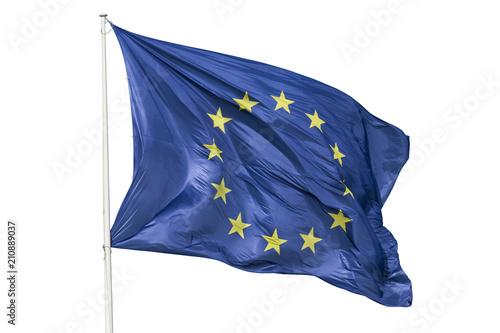 European union flag isolated on white