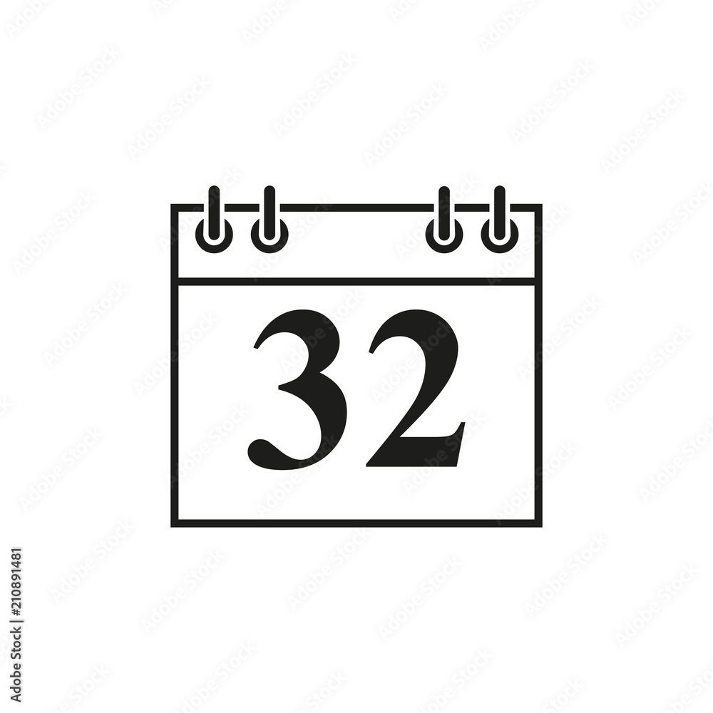 Calendar of date 32 icon Calendar of date 32 icon