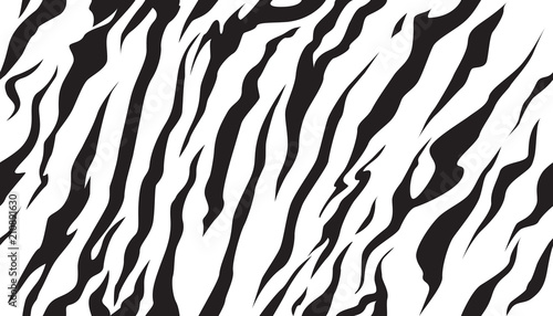 zwierzęta w paski dżungla futro tygrysa bengalskiego tekstura wzór bez szwu powtarzający się biały czarny