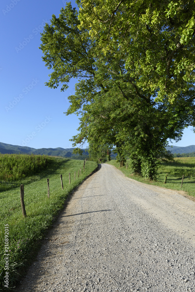 Country Road thru Valley - Great Smoky Mountains Country Road thru Valley - Great Smoky Mountains