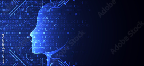 Artificial intelligence concept. Technology background.