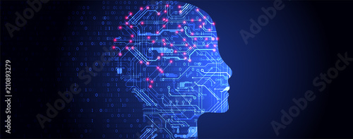 Artificial intelligence concept. Technology background.