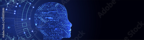 Artificial intelligence concept. Technology background.