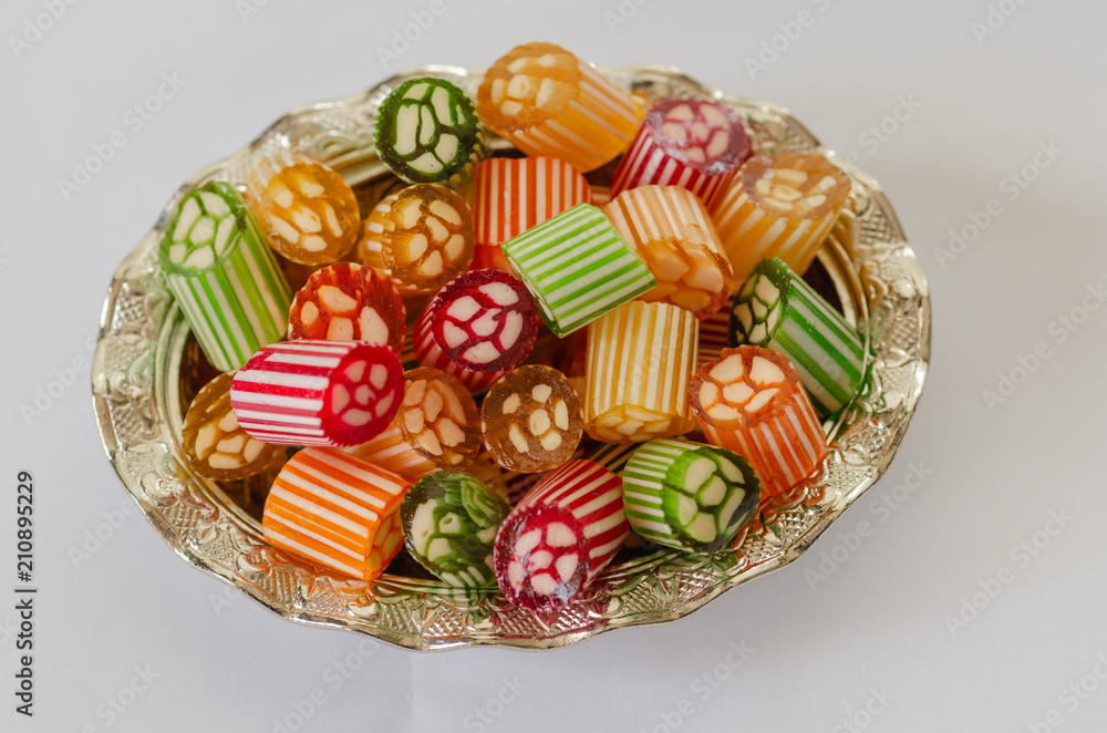 Colorful,traditional Turkish/Ottoman hard candy