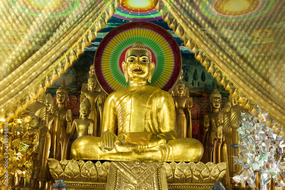 Golden Buddha statue - Cambodia, Asia