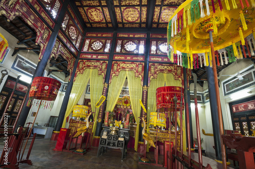 Interior of Hung King's Temple, located inside Botanical garden - Ho Chi Minh, Vietnam