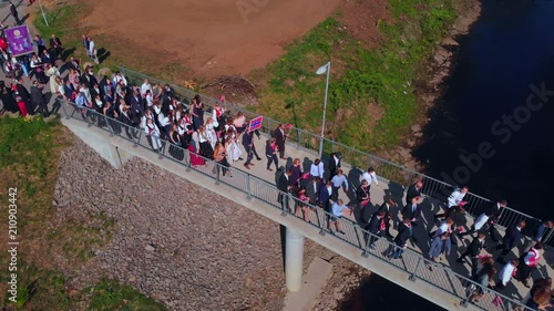 Wallpaper Mural From the celebration of the constitution day in Nodeland, Norway, May 17. 2018 (17. mai 2018). The parade went passed the local church, by the river, and back to the city center. Torontodigital.ca