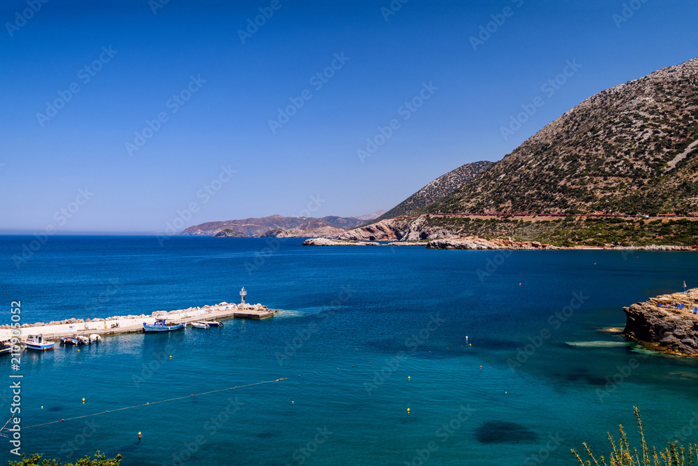 Beautiful greek village Bali with amazing beaches and views on Crete island, Greece Beautiful greek village Bali with amazing beaches and views on Crete island, Greece