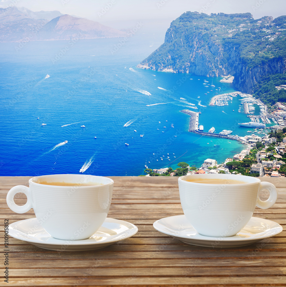 cup of coffee at Capri, Italy