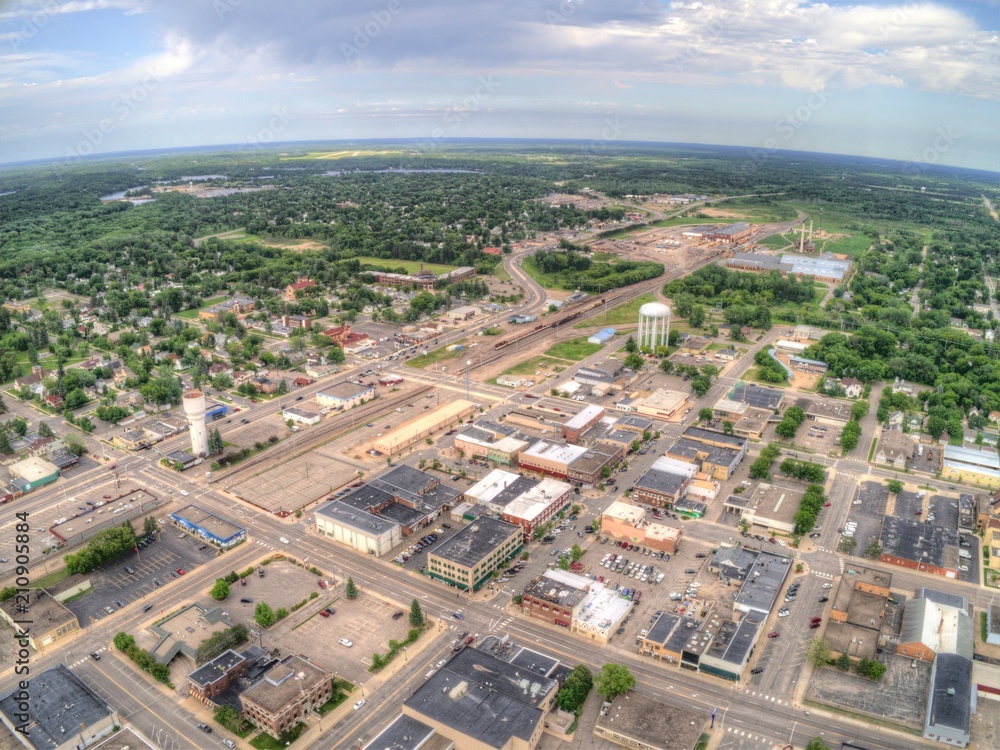 Naklejka premium Brainerd, Minnesota is a regional center on the Mississippi River in Northern Minnesota