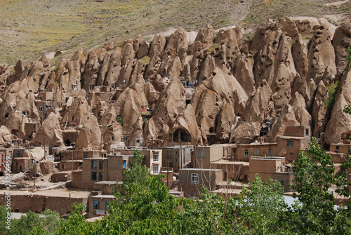 Cliff dwellings of Kandovan village, Iran photo