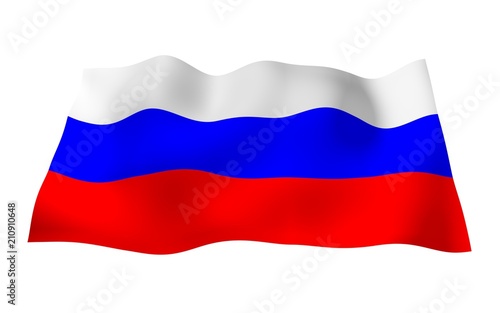 Free Download Waving flag of the Russian Federation. The National. State symbol of the Russia. 3D illustration - GFXLoad