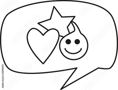 Icon - cloud with symbols - Vector