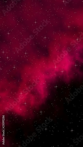 Colorful and beautiful space background. Outer space. Starry outer space texture. Templates, red background Design of websites, mobile devices and applications. 3D illustration © Plastic man