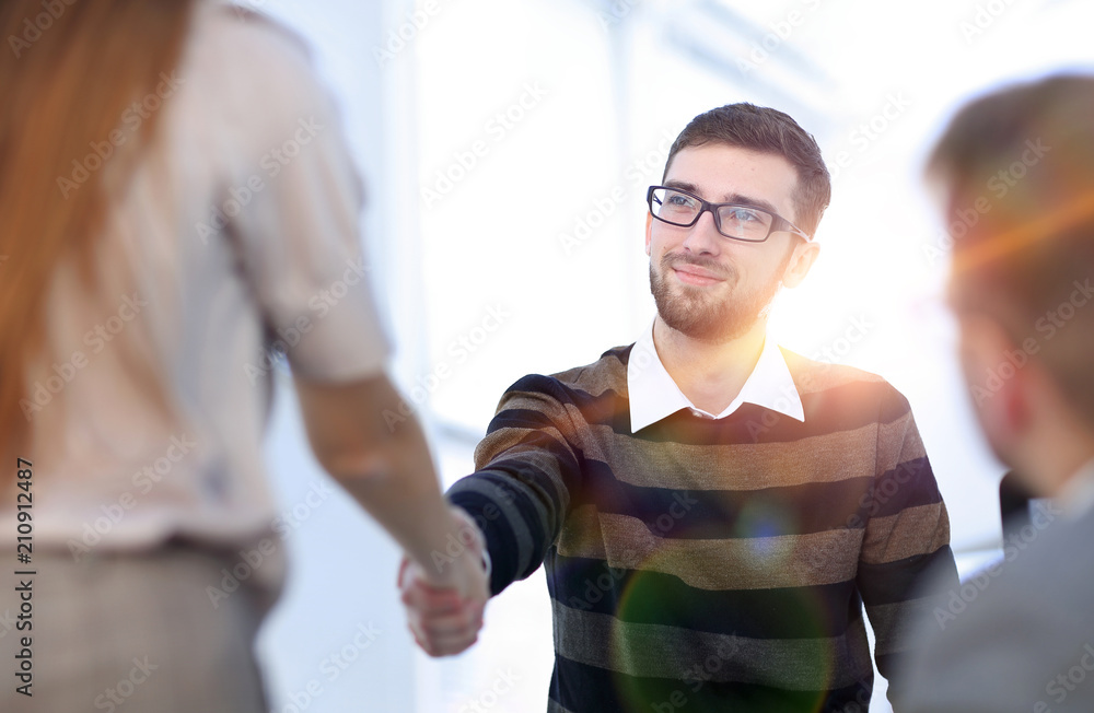 Fototapeta premium handshake Manager and the client.