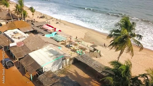 Refreshment bars on Grand Bassam beach photo