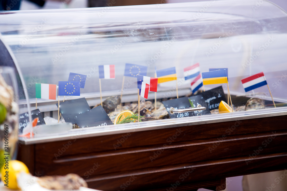 Cheese of different countries with flags Cheese of different countries with flags