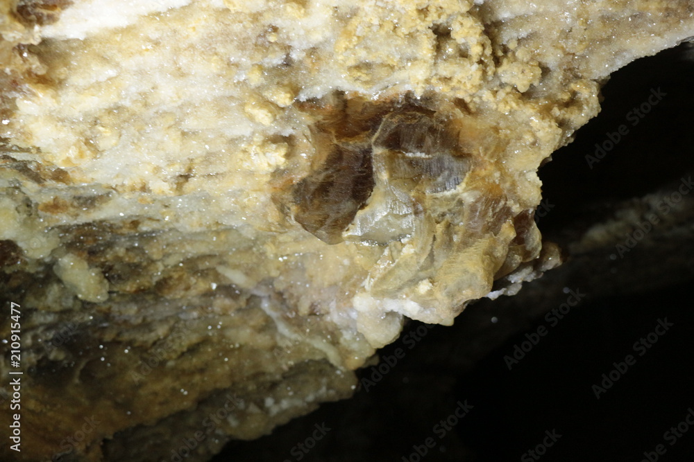 Beautiful crystals of karst caves Beautiful crystals of karst caves