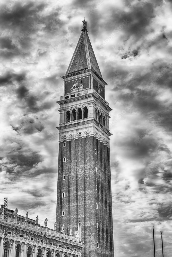 Fototapeta premium St Mark's Campanile, the most recognizable symbols of Venice, Italy