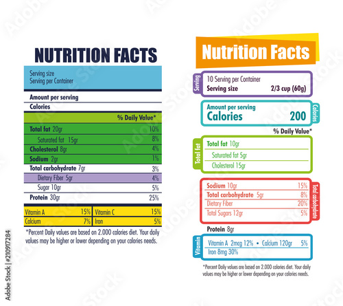 nutrition facts infographic icon vector illustration design