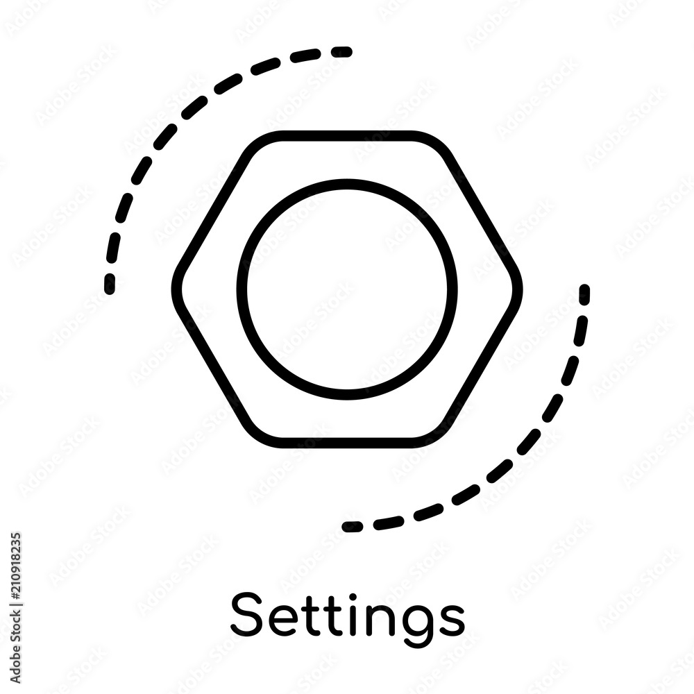 Settings icon vector sign and symbol isolated on white background, Settings logo concept Settings icon vector sign and symbol isolated on white background, Settings logo concept