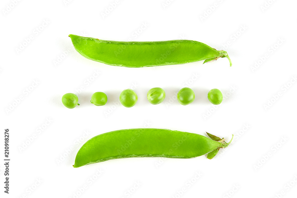 Fresh green pea isolated Fresh green pea isolated