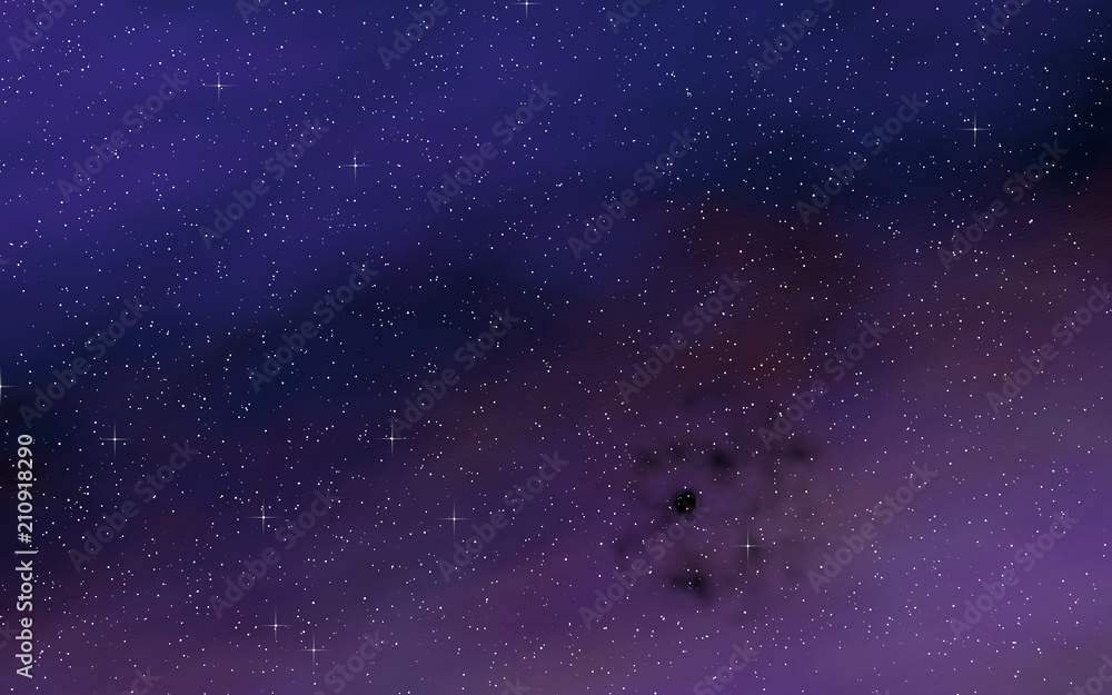 Fototapeta premium Colorful and beautiful space background. Outer space. Starry outer space texture. 3D illustration