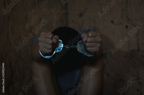 Fotografija Boy with handcuff, arrested