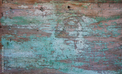 wooden background green blue tint