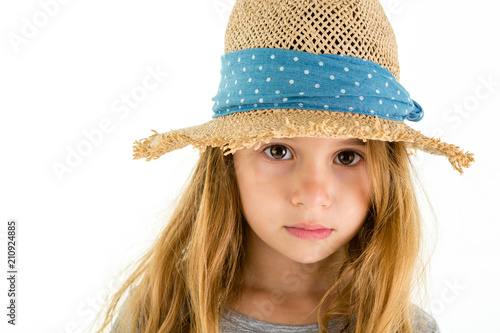 Adorable pretty little girl with big soulful eyes