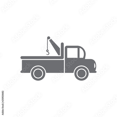 Pick-up truck with hook icon. Simple element illustration. Pick-up truck with hook symbol design from Transport collection set. Can be used for web and mobile