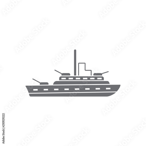 Warship icon. Simple element illustration. Warship symbol design from Transport collection set. Can be used for web and mobile