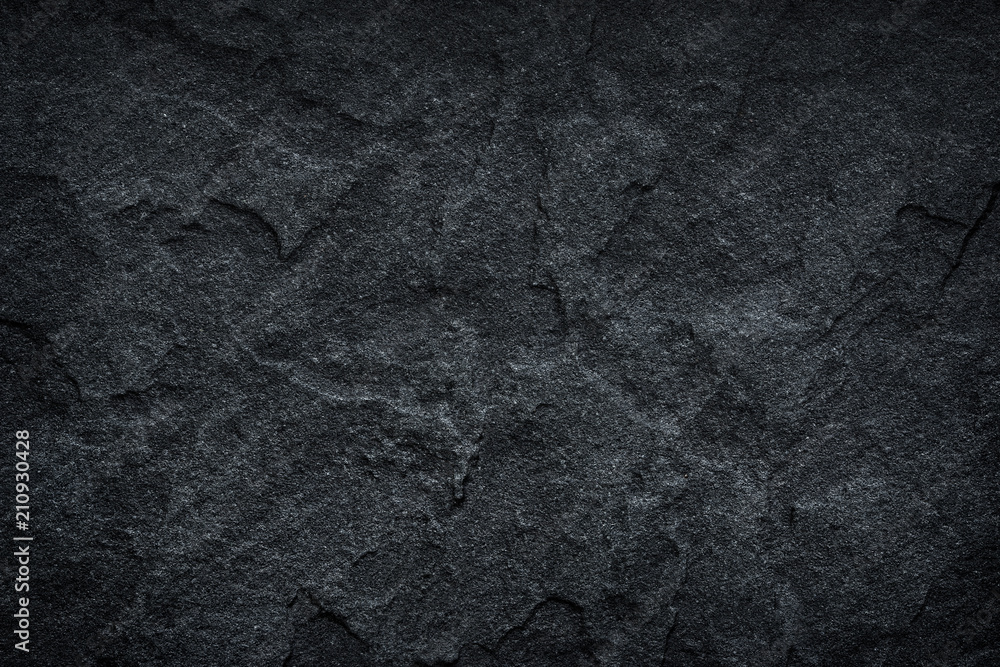 Obraz premium Dark grey black slate background or texture.