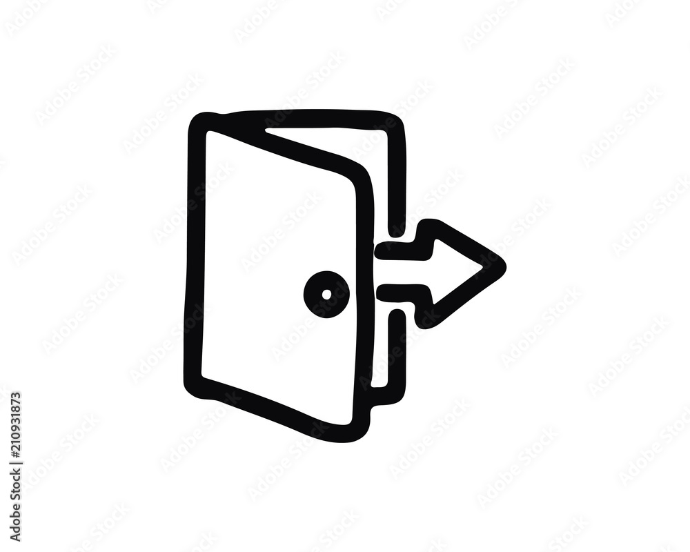 exit icon design illustration,hand drawn style design, designed for web and app exit icon design illustration,hand drawn style design, designed for web and app