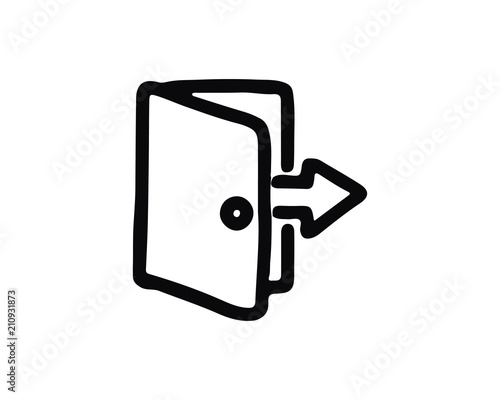 exit icon design illustration,hand drawn style design, designed for web and app