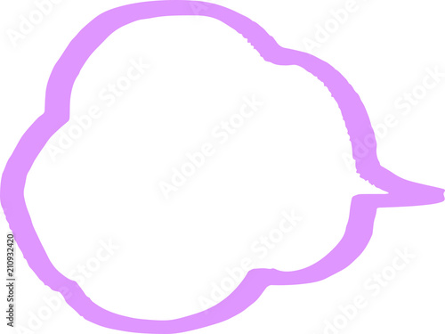 Warm color Speech balloon with Bold line