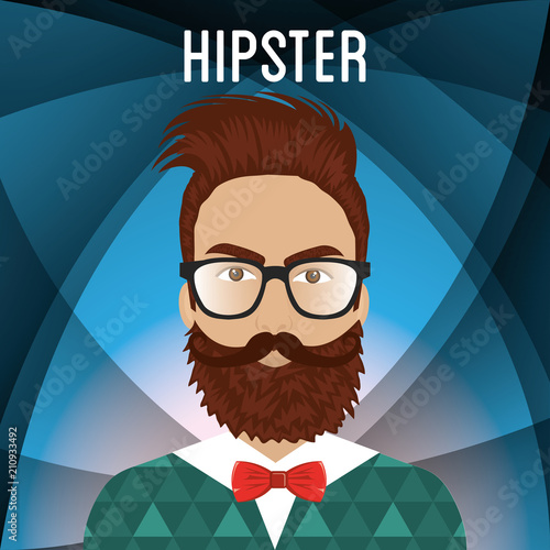 man style hipster character vector illustration design