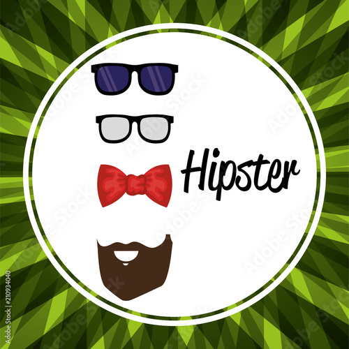 set accessories style hipster vector illustration design