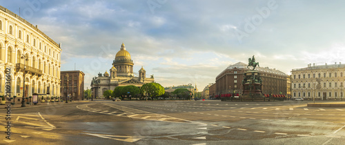 Saint Petersburg panorama city skyline at Saint Isaac Cathedral, Saint Petersburg, Russia