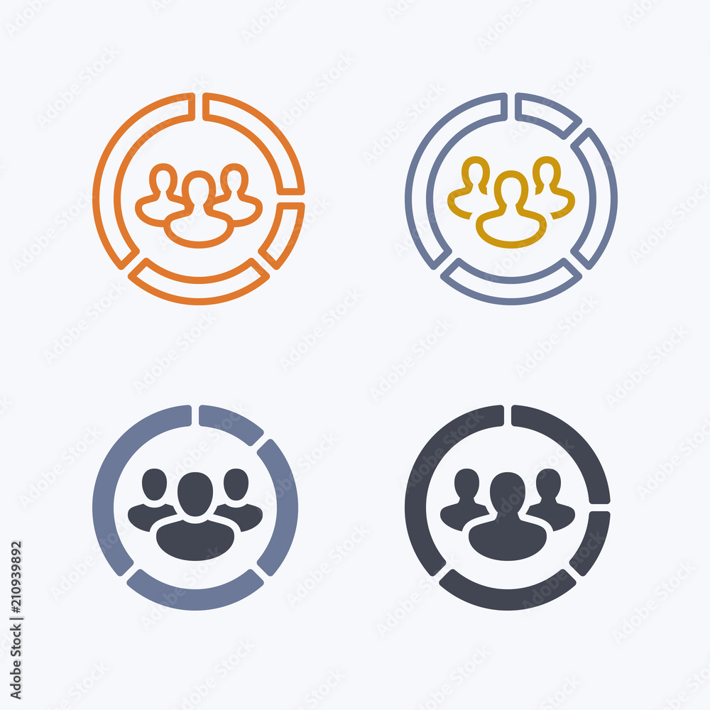 Group Statistics - Pastel Icons. A set of 4 professional, pixel-aligned icons . Group Statistics - Pastel Icons. A set of 4 professional, pixel-aligned icons .