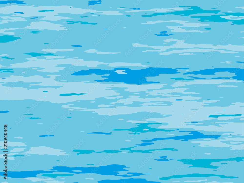 The texture of the water. Abstract natural background with different shades of blue. Vector illustration 
